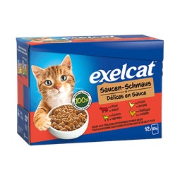 Exelcat Pouch Délices en Sauce Classic Viande 12x85g image
