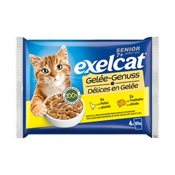 Exelcat Pouch Délices en Gelée Senior Volaille 4x85g image