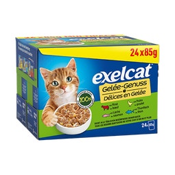Exelcat Pouch Délices en Gelée Mix Selection 24x85g image