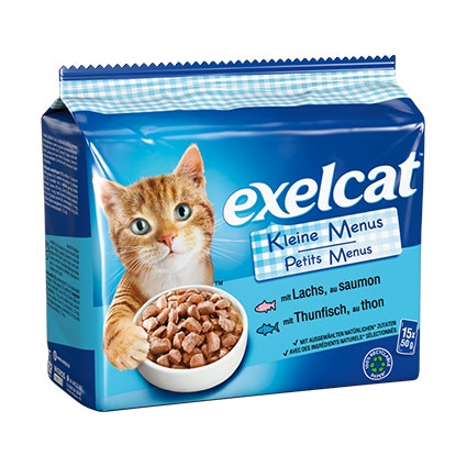 Exelcat Kleine Menus Fisch Beutel 15x50g