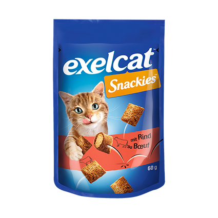 Exelcat Snackies Rind 60g